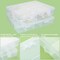 6 Pack 14 Grids Plastic Organizer Box with Dividers, Clear Tackle Box Organizers and Craft Storage, 14 Compartment Organizer Boxs Fishing Organizer Box for Art DIY Beads Organizer